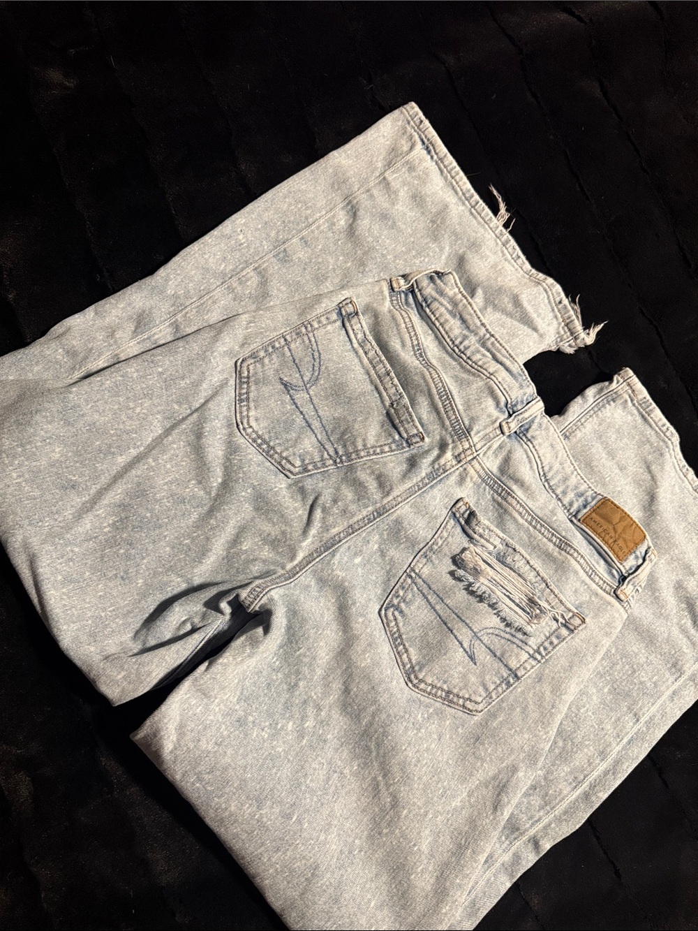 American Eagle Dreamy Drape Stretch Super High-Rise Baggy Wide-Leg Jeans
